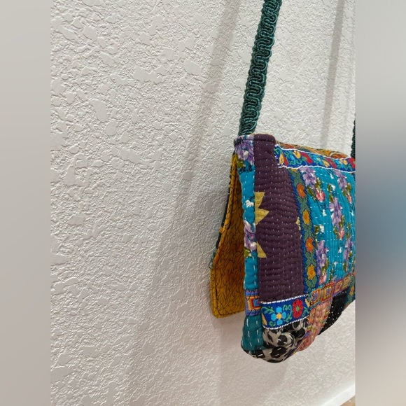 BOHO very unique patchwork handmade crossbody bag NWOT - Picture 6 of 8
